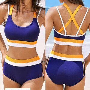*NEW* CUPSHE Sporty Bikini Top & High-Waisted Bottom